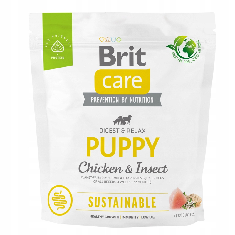 Brit Care Sustainable Puppy Pollo e Insectos para cachorros