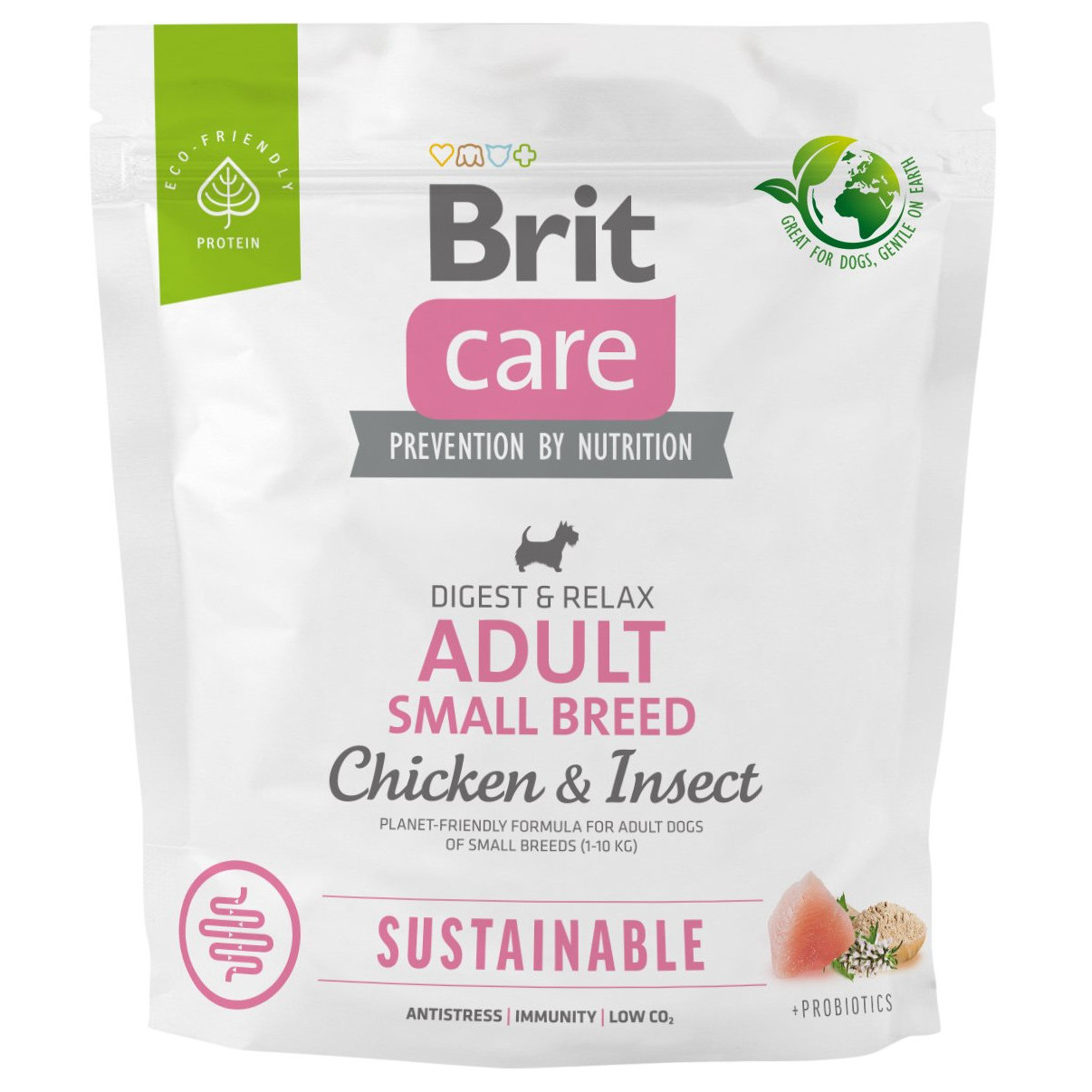 Brit Care Sustainable Adult Small Breed mit Huhn & Insekten für Hunde kleiner Rassen