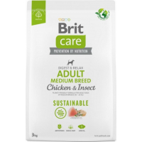 Brit Care Sustainable Adult Medium Breed Pollo e Insectos para perros