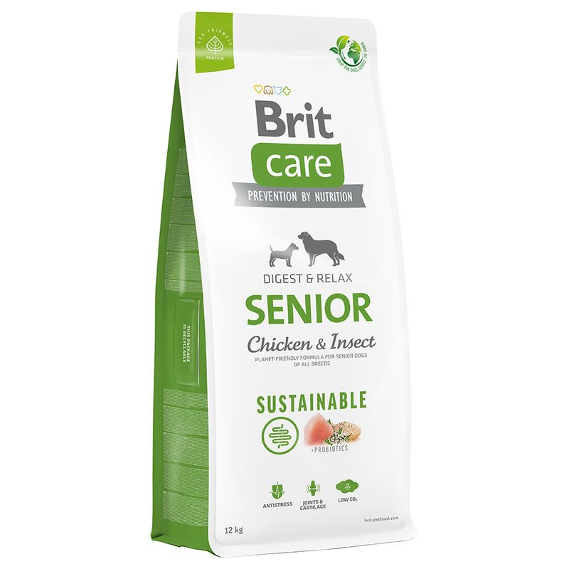 Brit Care Sustainable Senior Pollo e Insectos para perros mayores