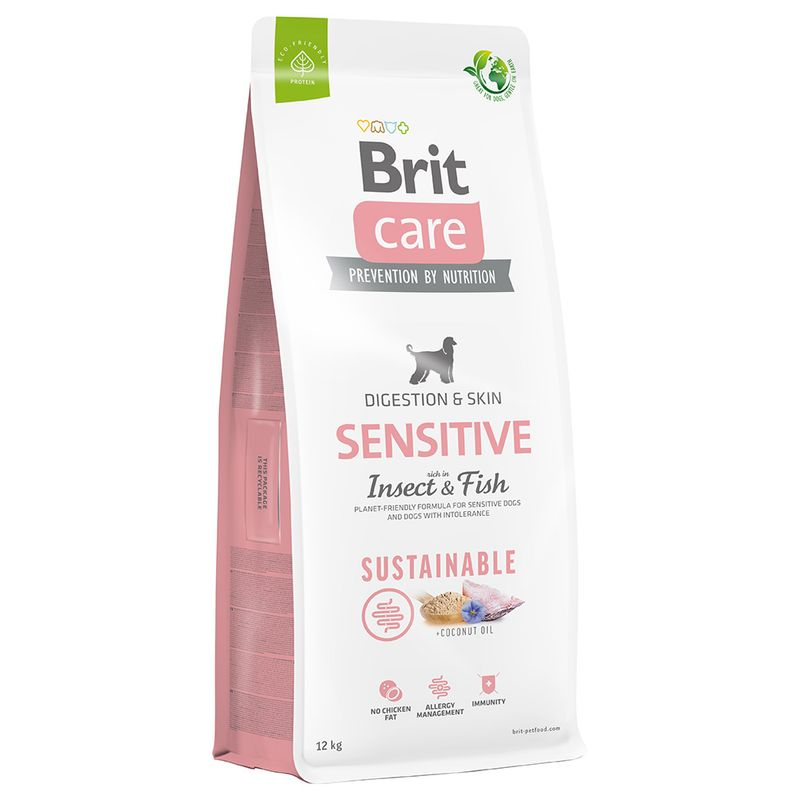 BRIT Care Nachhaltiges Sensitives Trockenfutter mit Fisch und Insekten für Hunde