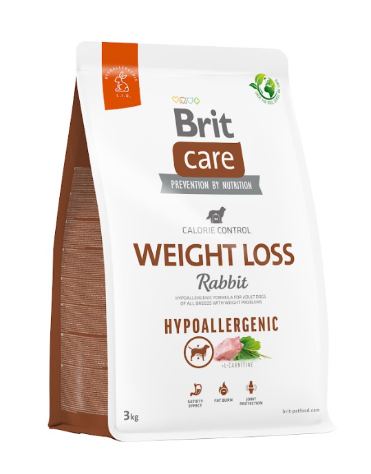 Brit Care Hypoallergenic Weight Loss au lapin pour chien en surpoids