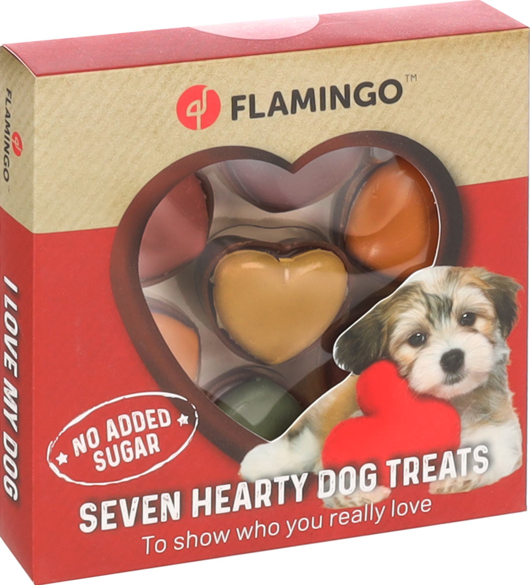 Guloseimas macaron em forma de coração para cão