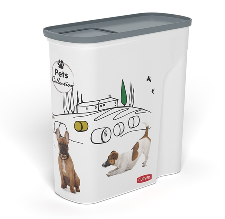Ausgießbarer Behälter für Hundetrockenfutter - 1, 2.5 und 4kg