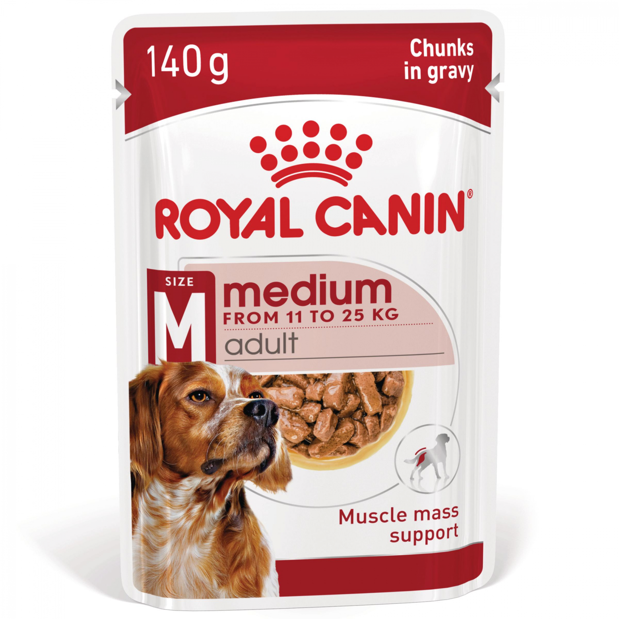 Royal Canin Medium Adult Frischebeutel in Sauce für mittelgroße erwachsene Hunde