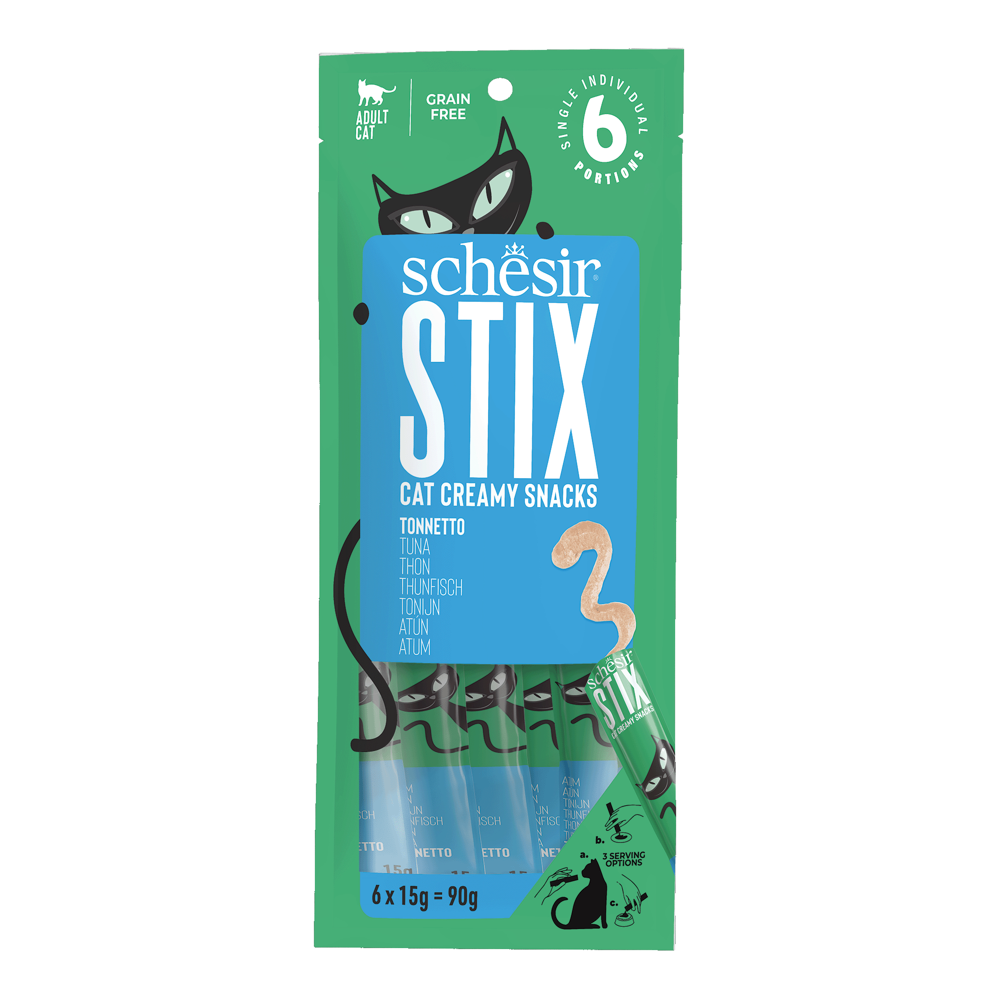 SCHESIR Stix Liquid Snack pour chat - 4 saveurs au choix