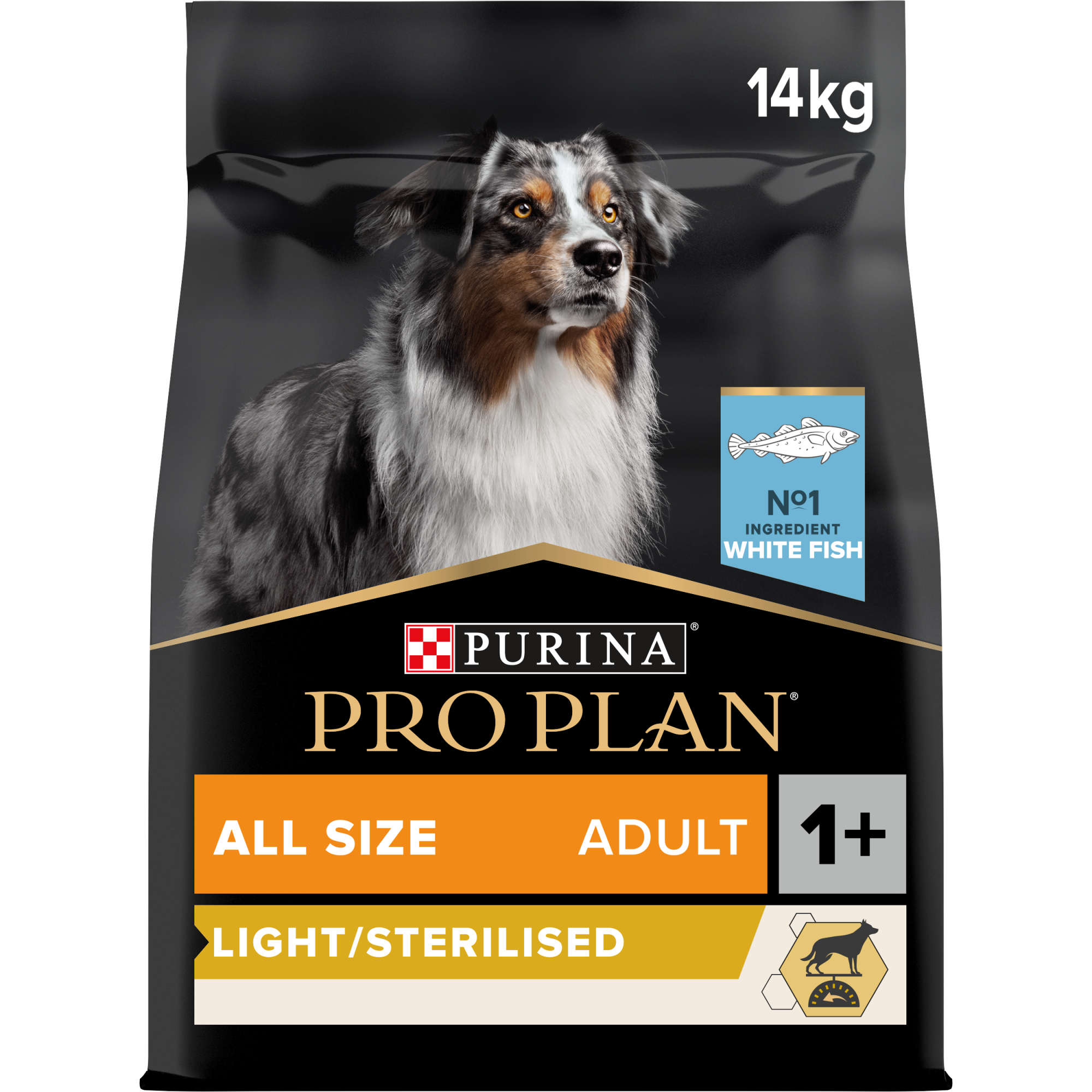 PRO PLAN All Sizes Adult Light / Pesce bianco sterilizzato per cani