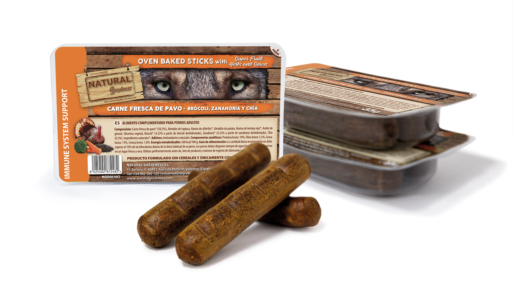 NATURAL GREATNESS Immune System Support Snacks para perros