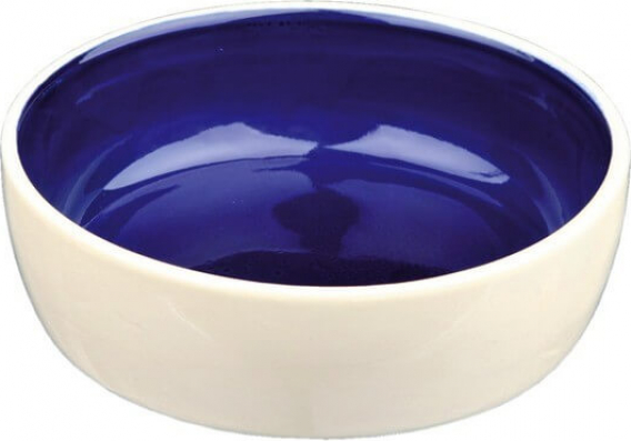 Comedero de cerámica azul&crema 
