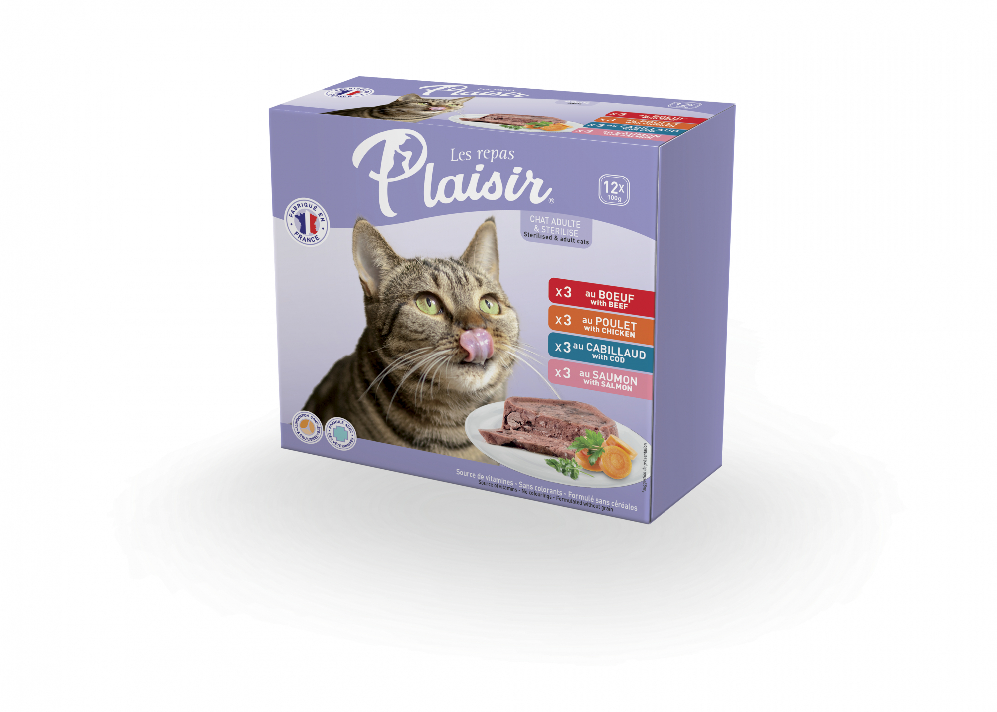 Packung Mahlzeit Plaisir Terrine für kastrierte Katzen