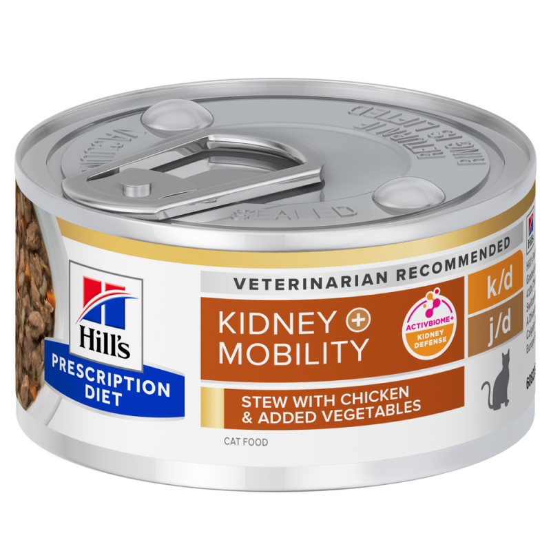 HILL'S Prescription Diet k/d j/d + Mobility Mijoté au poulet & légumes pour Chat