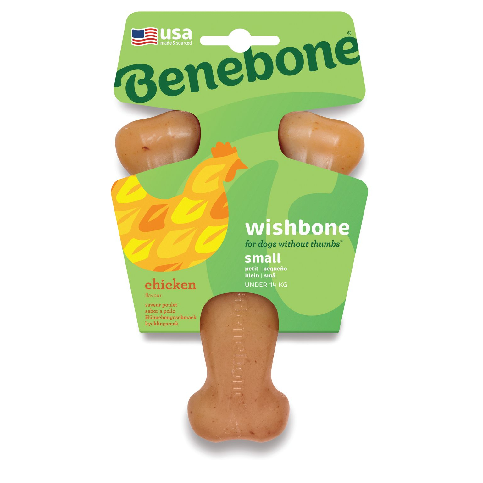 Wishbone Kauspielzeug mit Hühnergeschmack - verschiedene Größen erhältlich