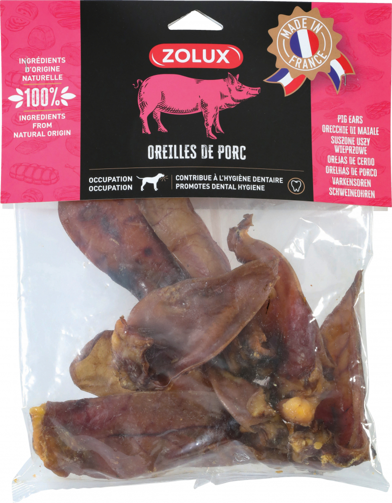 Oreilles de porc pour chien - 400 g