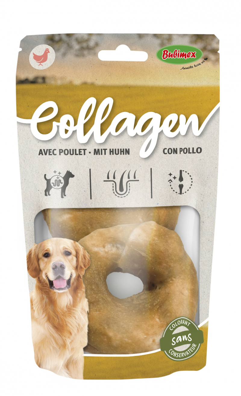 BUBIMEX Collagen Donuts de pollo para perros medianos y grandes