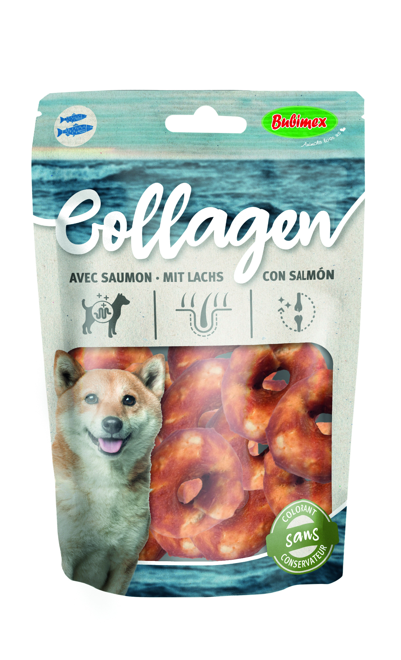 BUBIMEX Collagen Donuts de salmón para perros pequeños