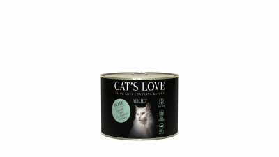 Pâtée CAT'S LOVE Repas complet pour chat adulte à la dinde