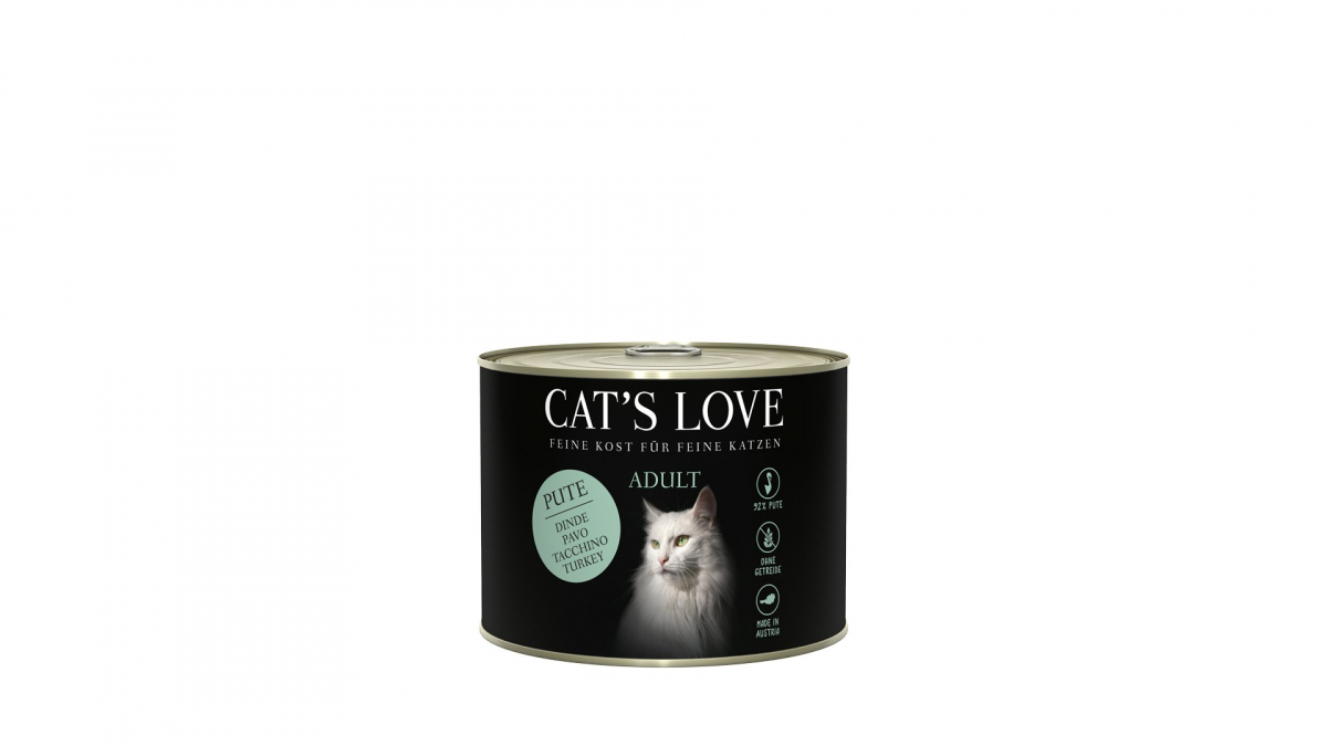 Nassfutter CAT'S LOVE Komplette Mahlzeit für ausgewachsene Katzen mit Pute
