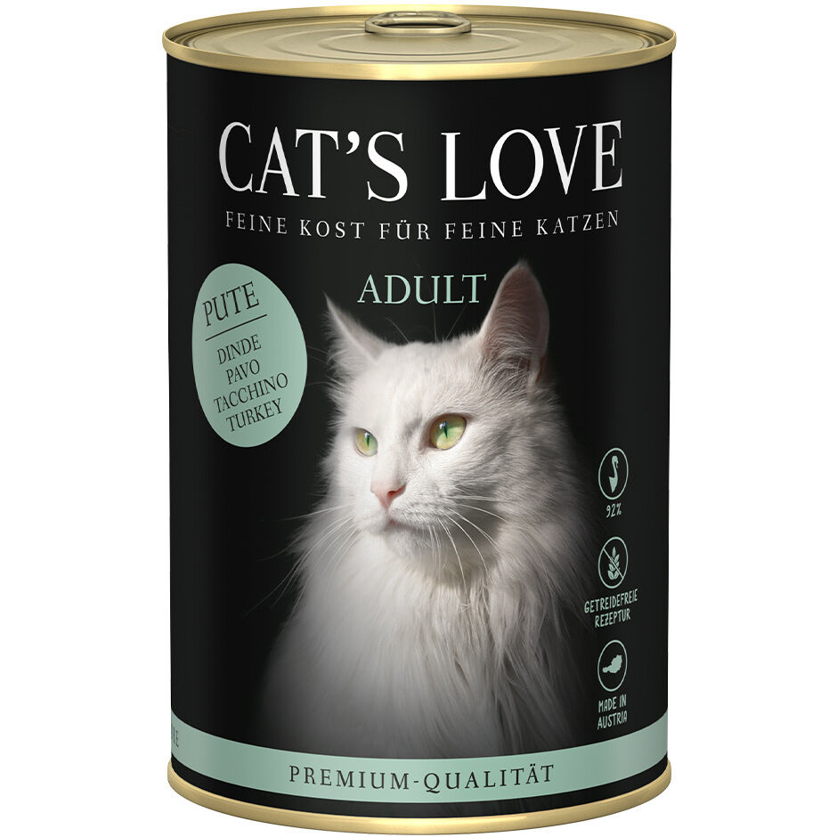 Pâtée CAT'S LOVE Repas complet pour chat adulte à la dinde