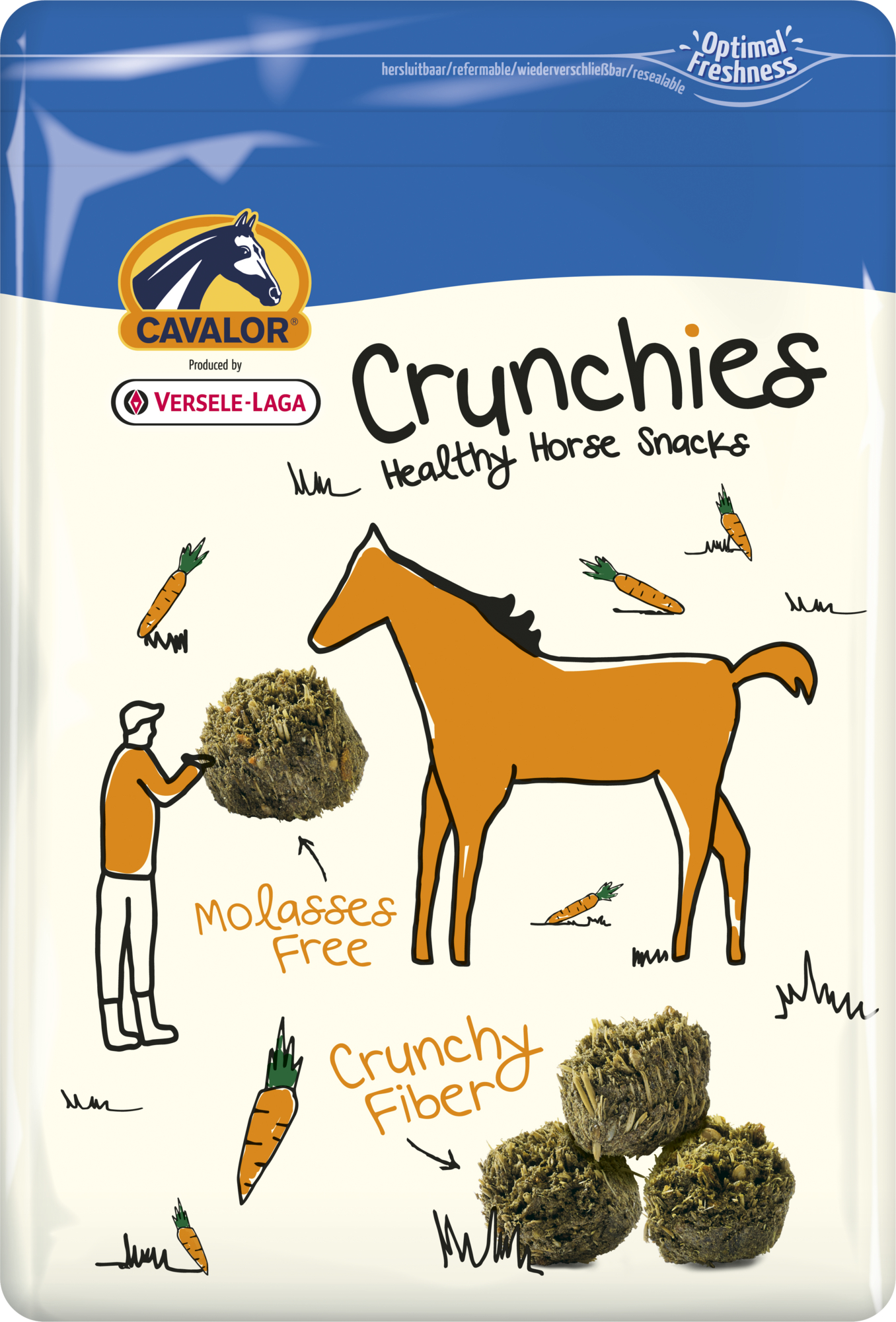 CAVALOR Crunchies Karotten & Ballaststoffe Snacks für Pferde