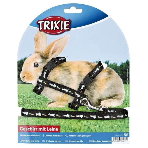 Imbracatura regolabile per coniglio con guinzaglio