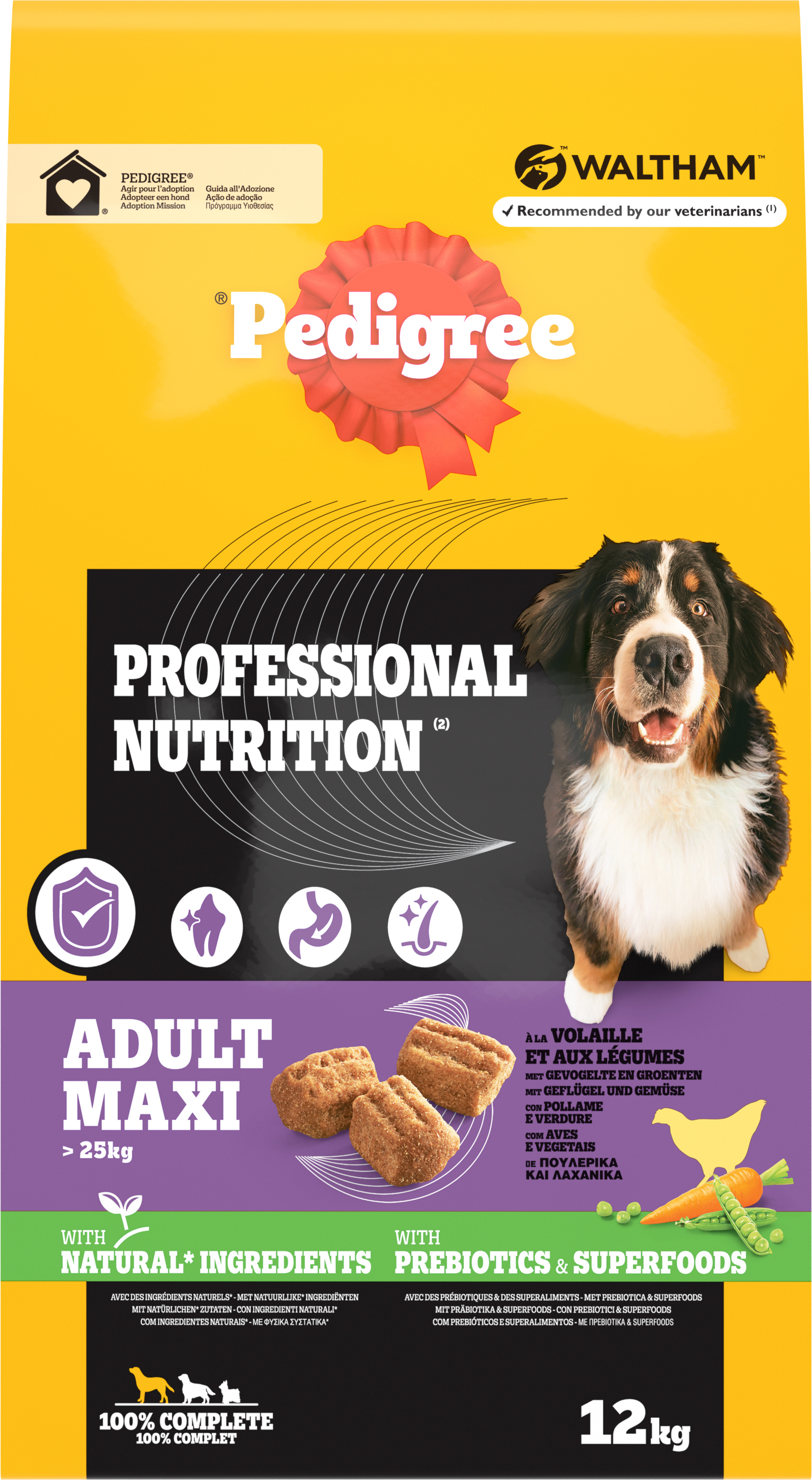 PEDIGREE Professional nutrition adult MAXI à la Volaille et aux légumes pour grand chien adulte