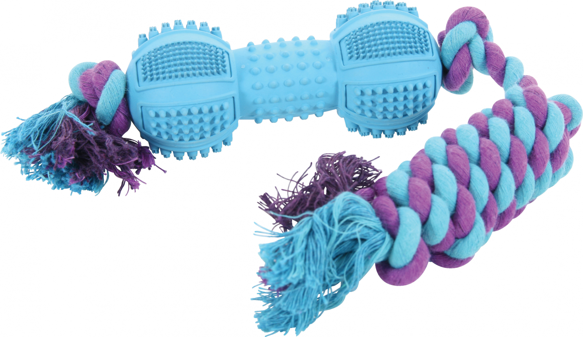 Hundespielzeug Seil mit Gummi -Beißknochen für Hunde