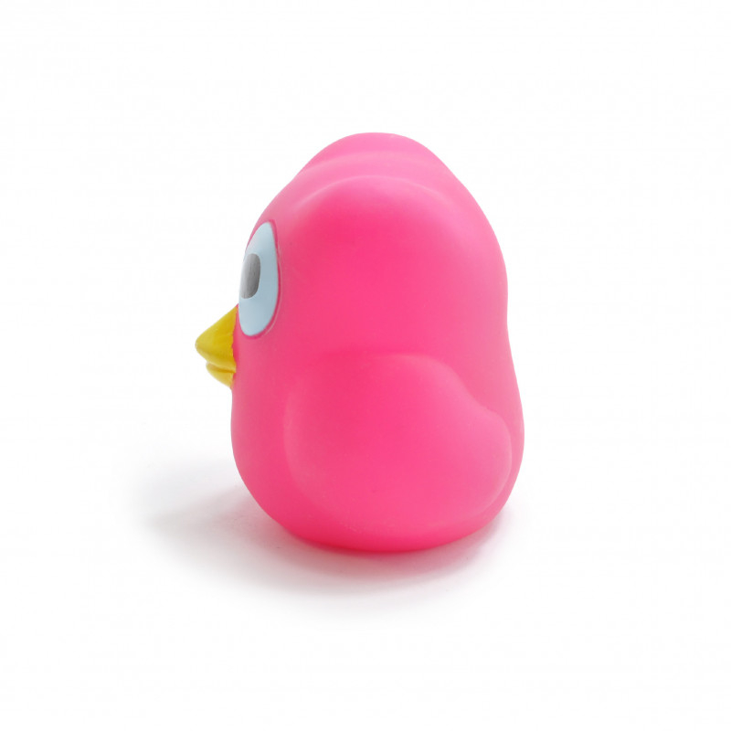 Uccello giocattolo in vinile rosa per cani