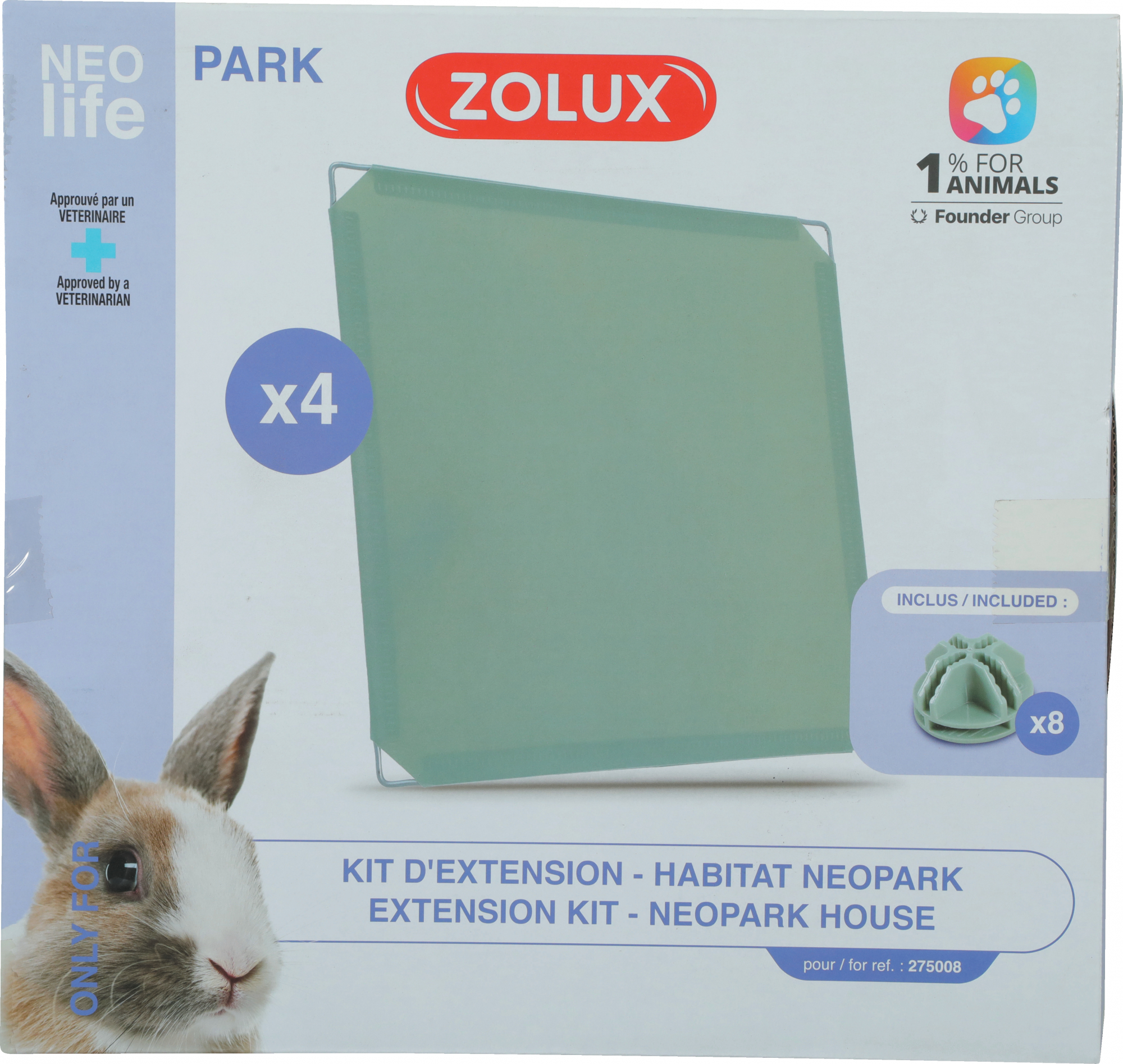 Kit d'extension pour l'enclos modulable Zolux NEOLIFE Park Lapin