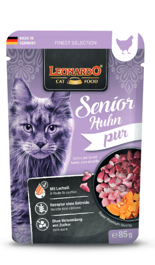 Leonardo Sachet frescura gato sénior - 2 sabores disponíveis