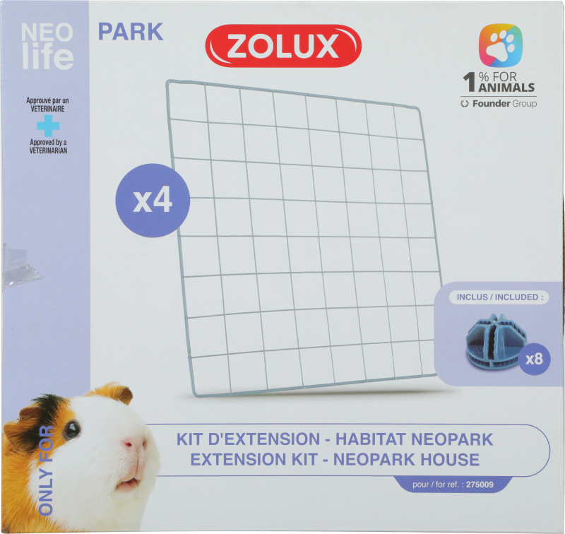 Erweiterungsset für das Zolux NEOLIFE Park Meerschweinchen-Modulgehege