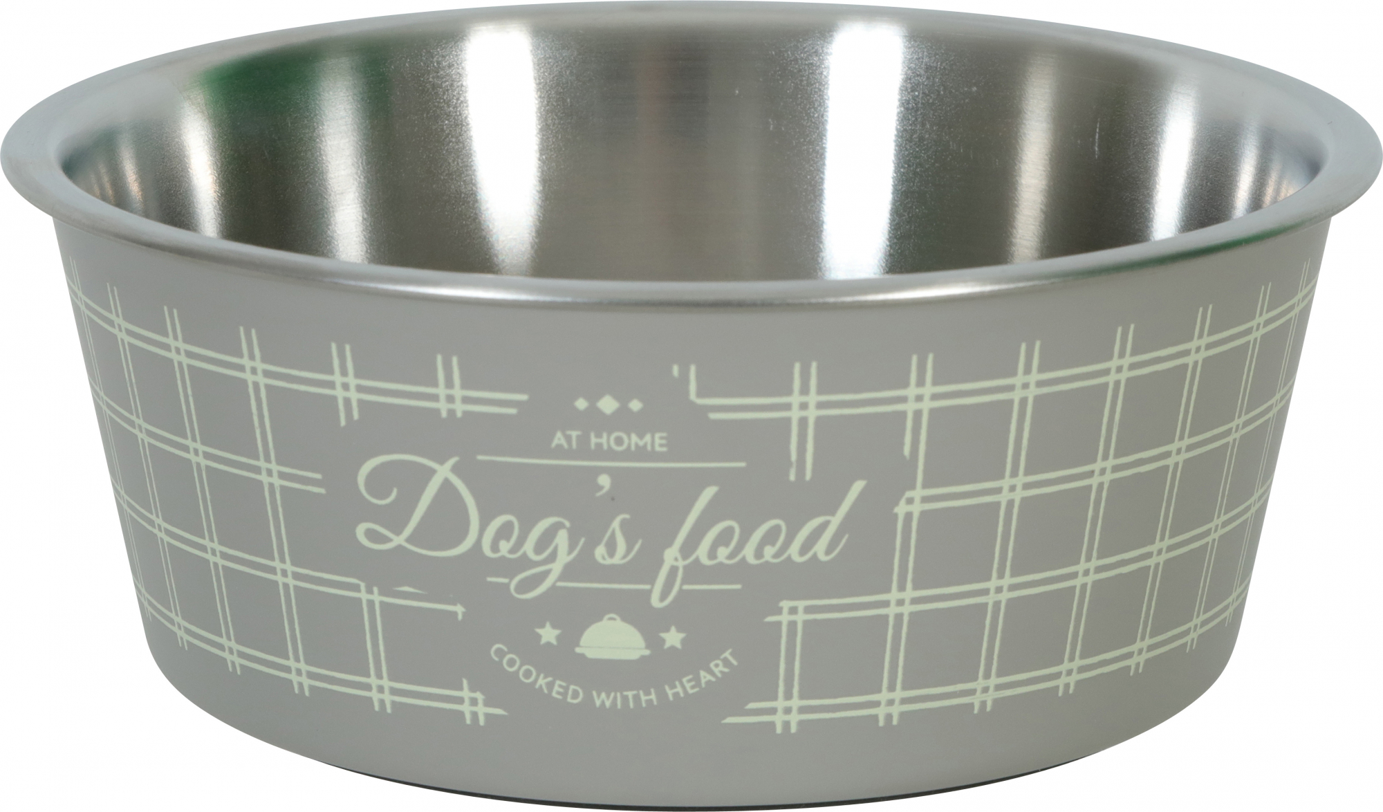 Tigela inox antiderrapante Food Dog - Taupe