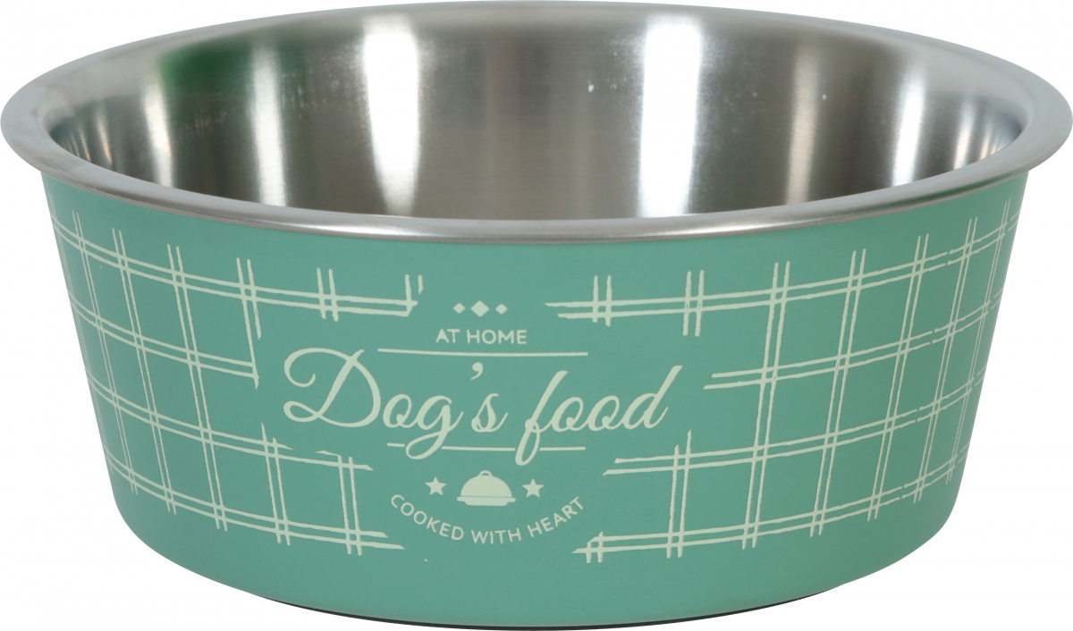Gamelle inox antidérapante Food dog - Vert