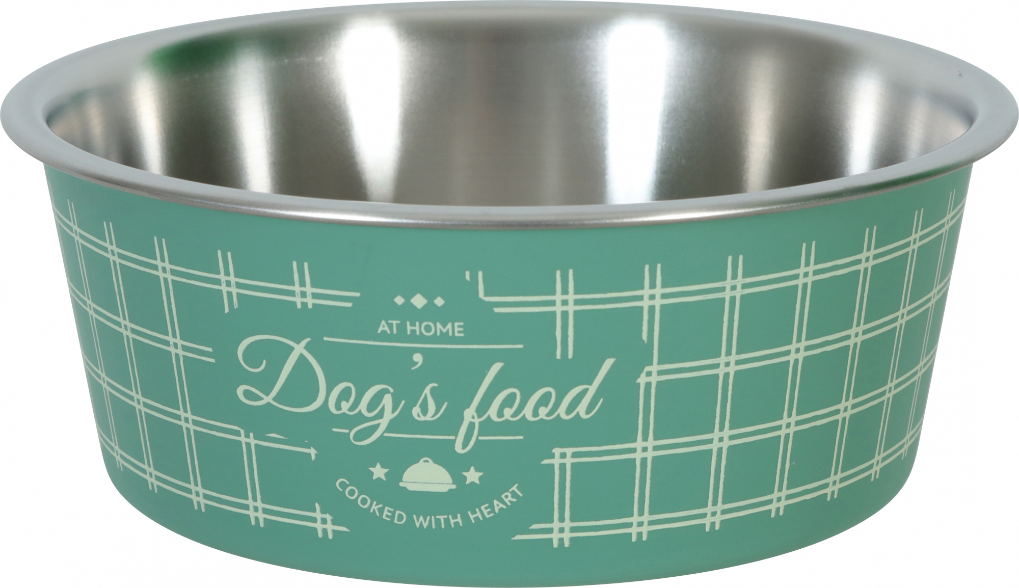 RVS antislip voederbak Food dog - Groen
