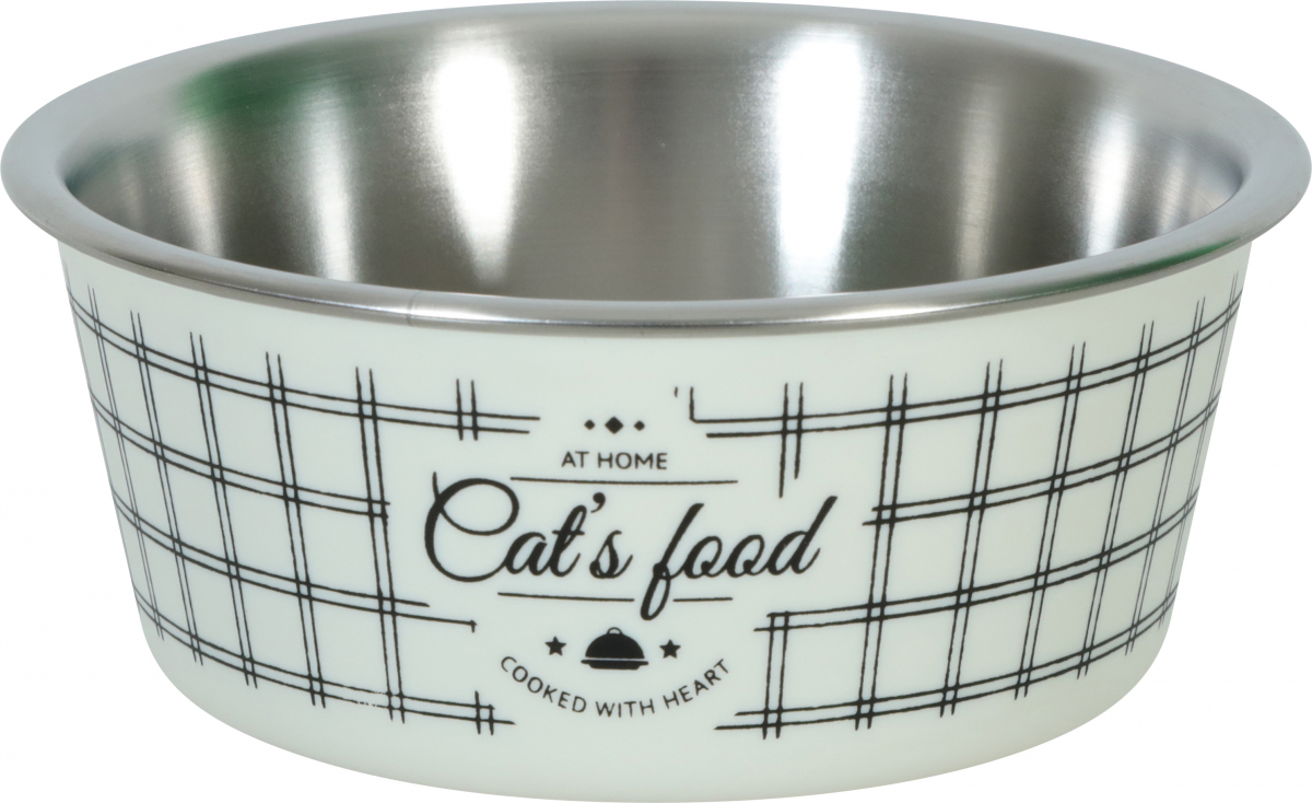 Gamelle inox antidérapante Food cat - 3 couleurs aux choix
