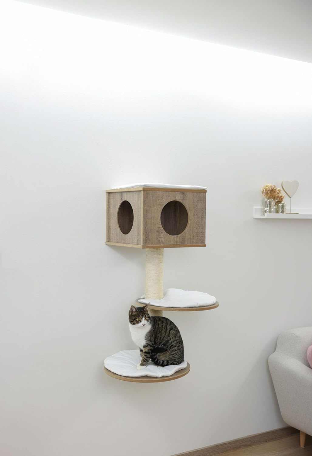 Árvore para gato de parede - 110 cm - Kerbl Dinari Light