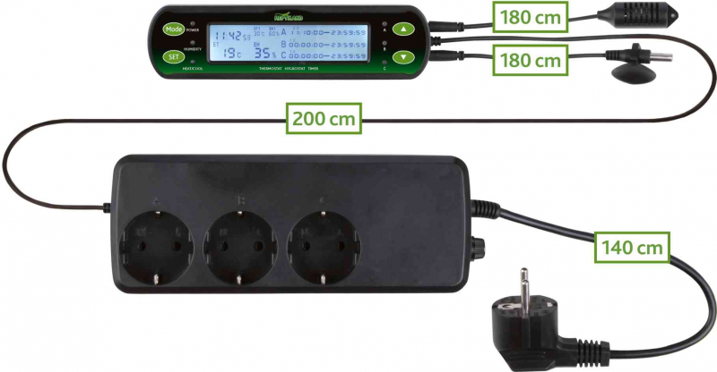Termostato/Higrostato digital de dois circuitos