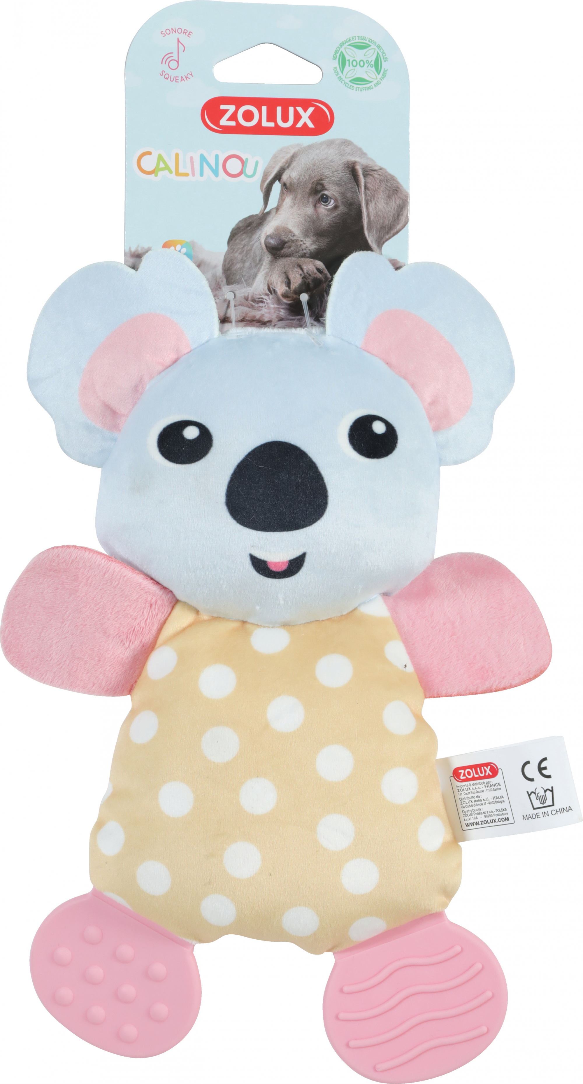 Knuffelspeelgoed met geluid voor puppy Calinou koala dental