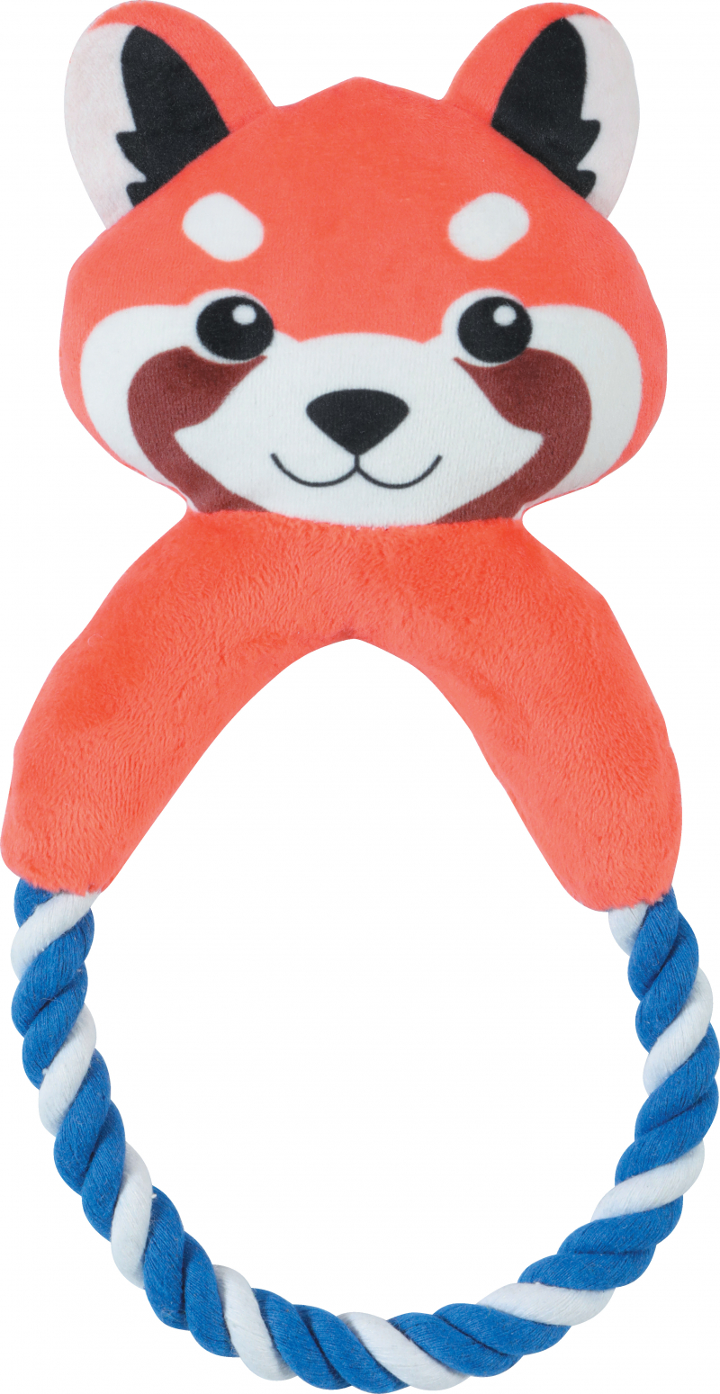 Brinquedo de pelúcia sonoro para filhote Calinou panda com corda