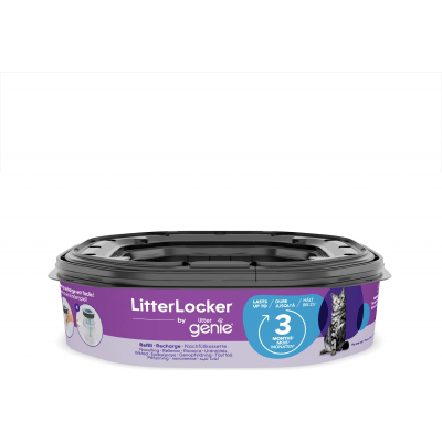Poubelle à litière LitterLocker par Litter Genie avec 1 recharge octogonale 