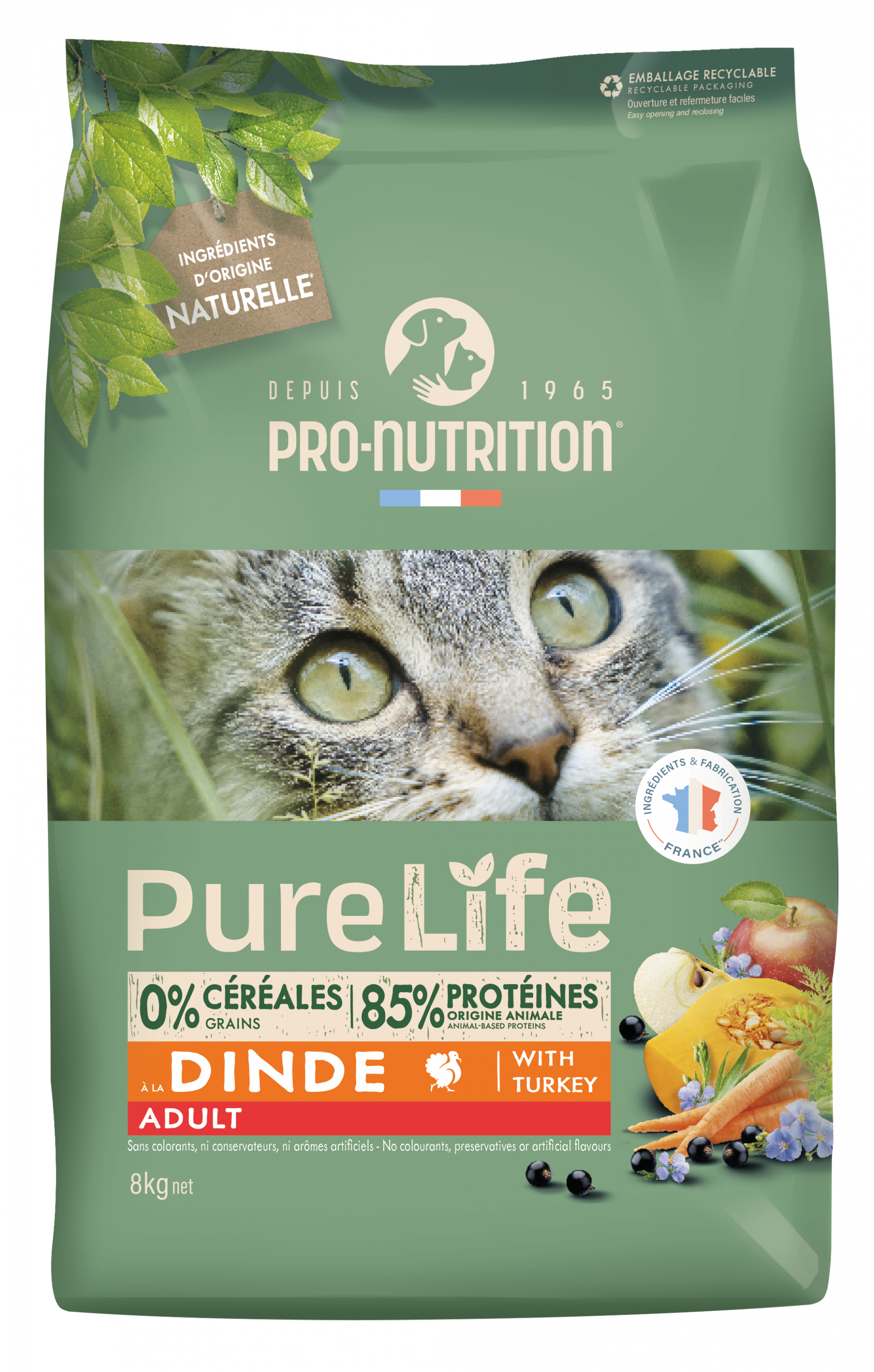 PRO-NUTRITION Pure Life Adult Sterilized Pavo Sin Cereales para gatos