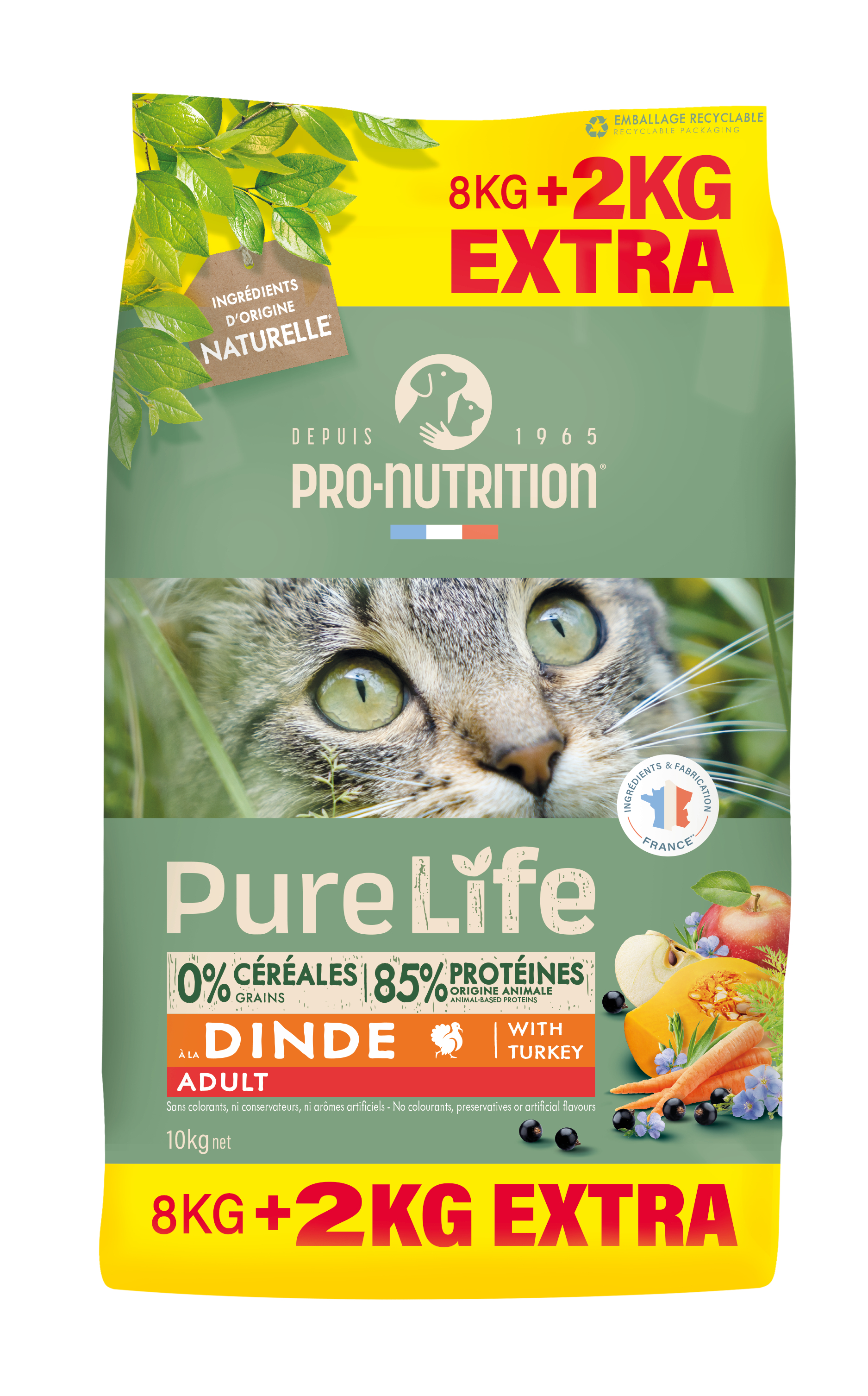 PRO-NUTRITION Pure Life Graanvrij Adult met Kalkoen voor Volwassen Katten