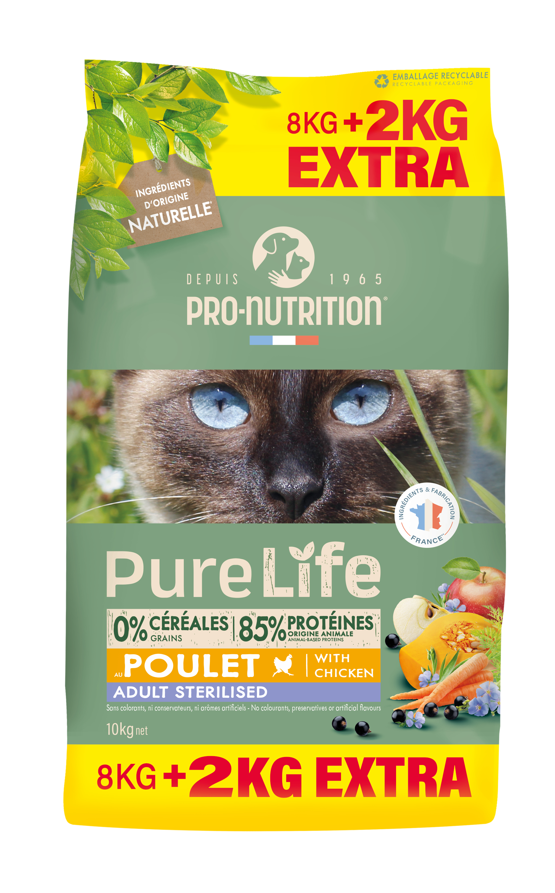 PRO-NUTRITION Pure Life Adult Sterilized Pollo Sin Cereales para gatos
