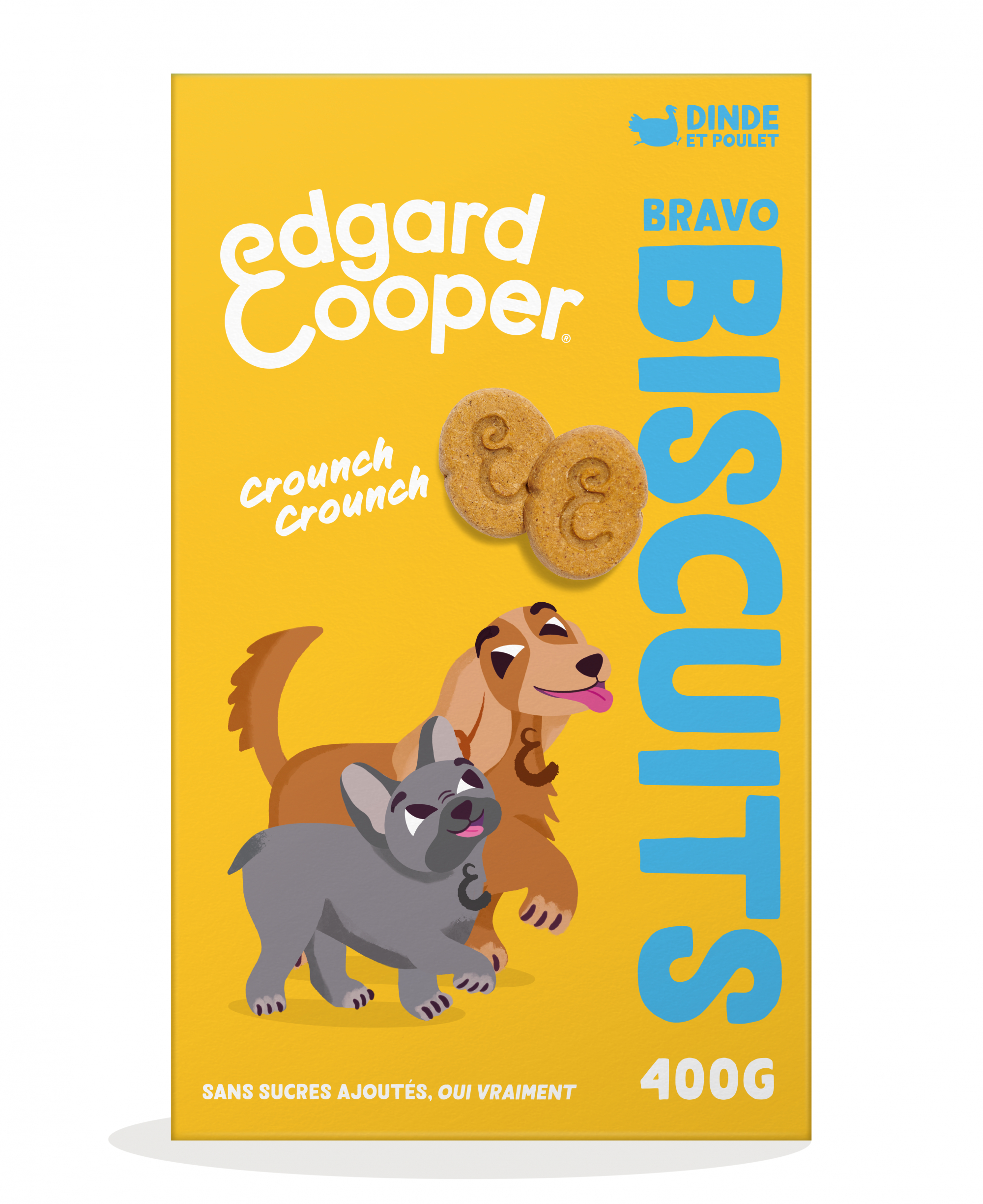 Edgard & Cooper Biscuits Protéinés Naturels Céréales Complètes Dinde & Poulet pour Chien