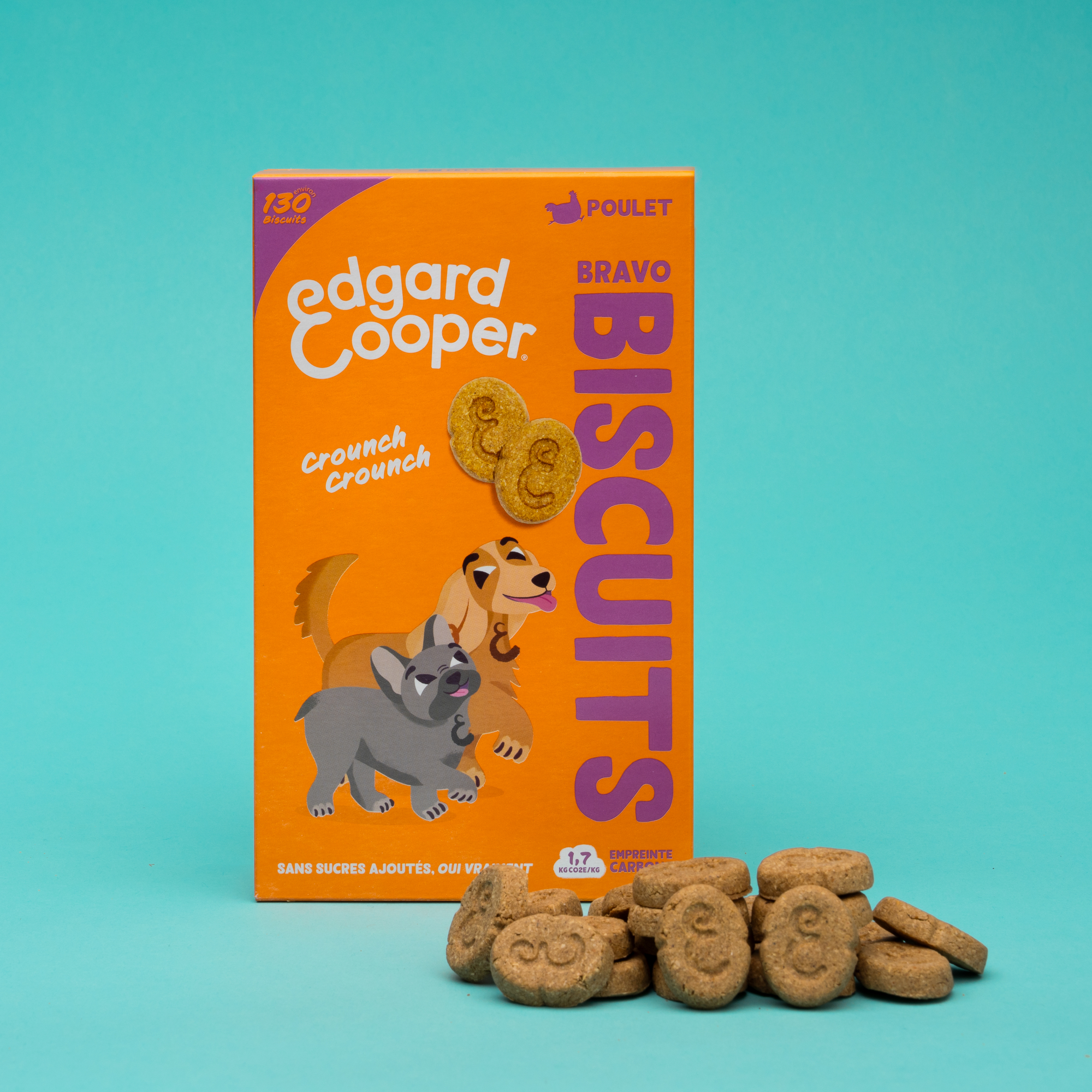 Edgard & Cooper Biscuits Protéinés Naturels au poulet et céréales complètes pour chien