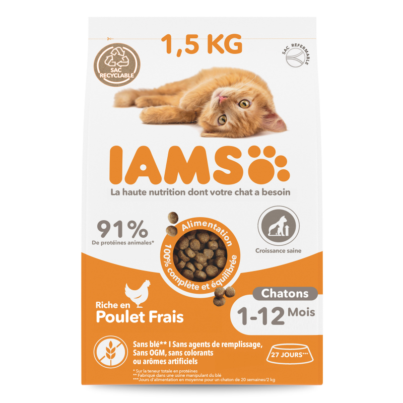 IAMS Advanced Nutrition kittenbrokken met verse kip