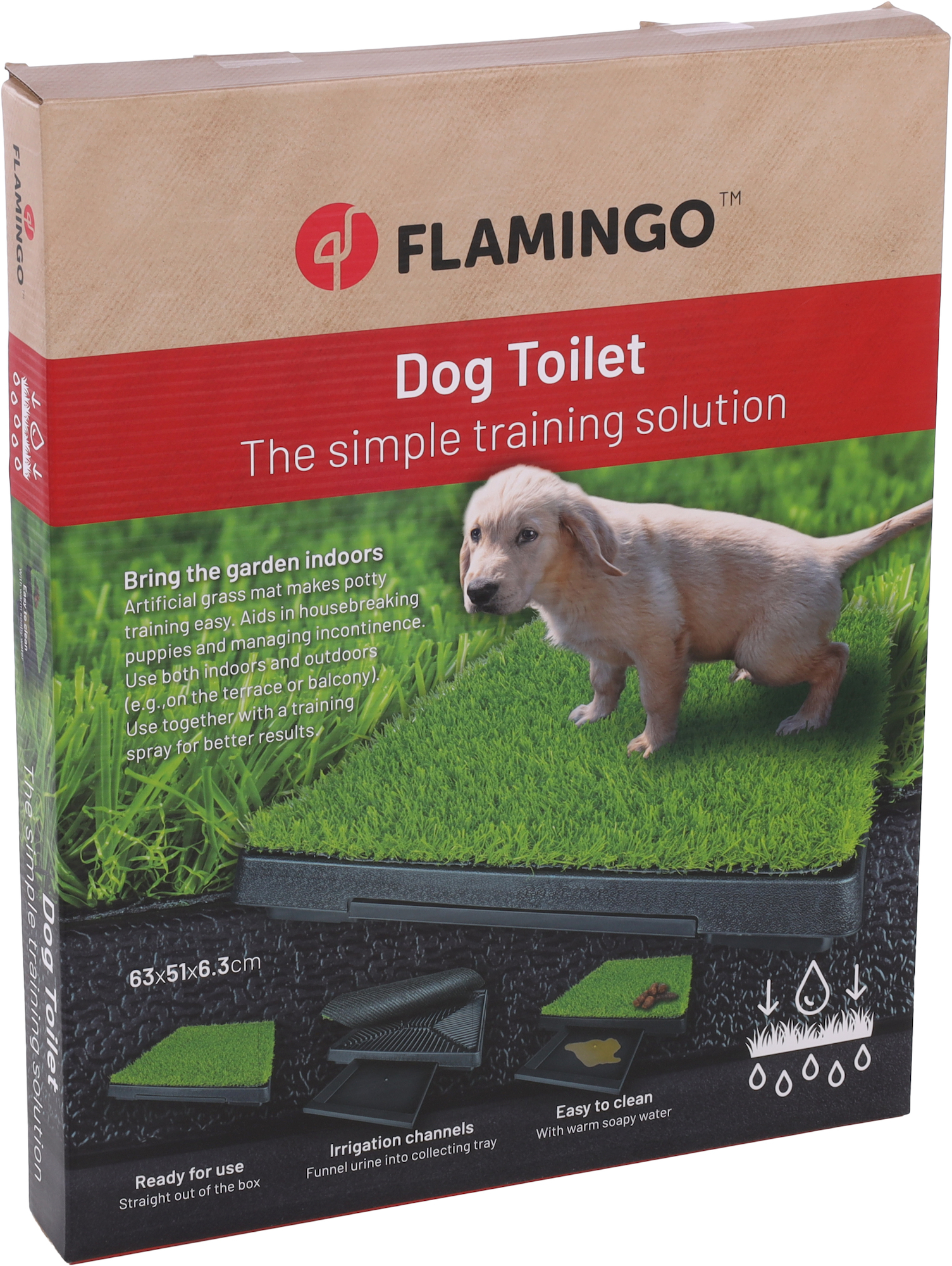 Tapis de toilette pour chien Herbe + plateau