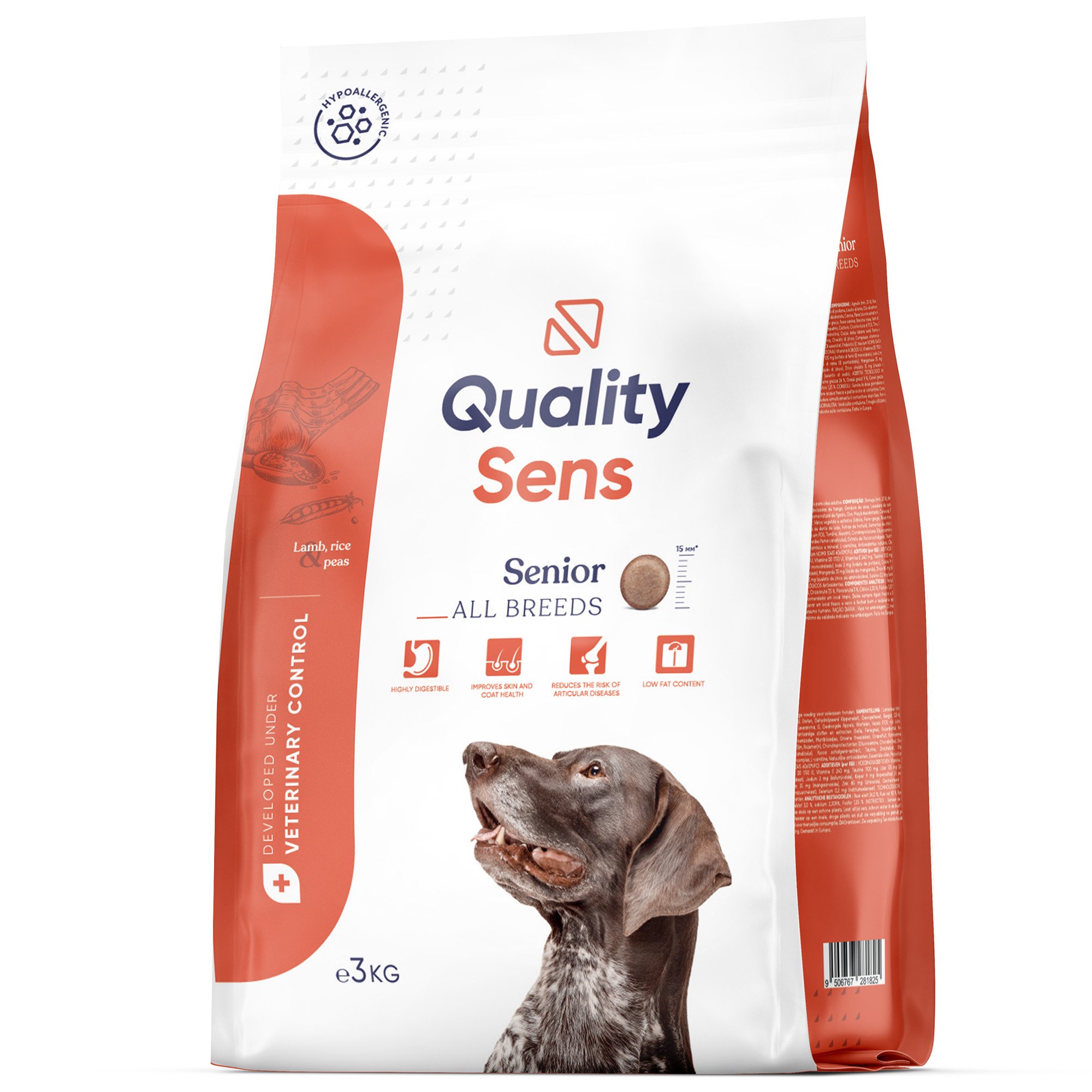 Quality Sens Senior agneau & riz pour chien senior de toute taille