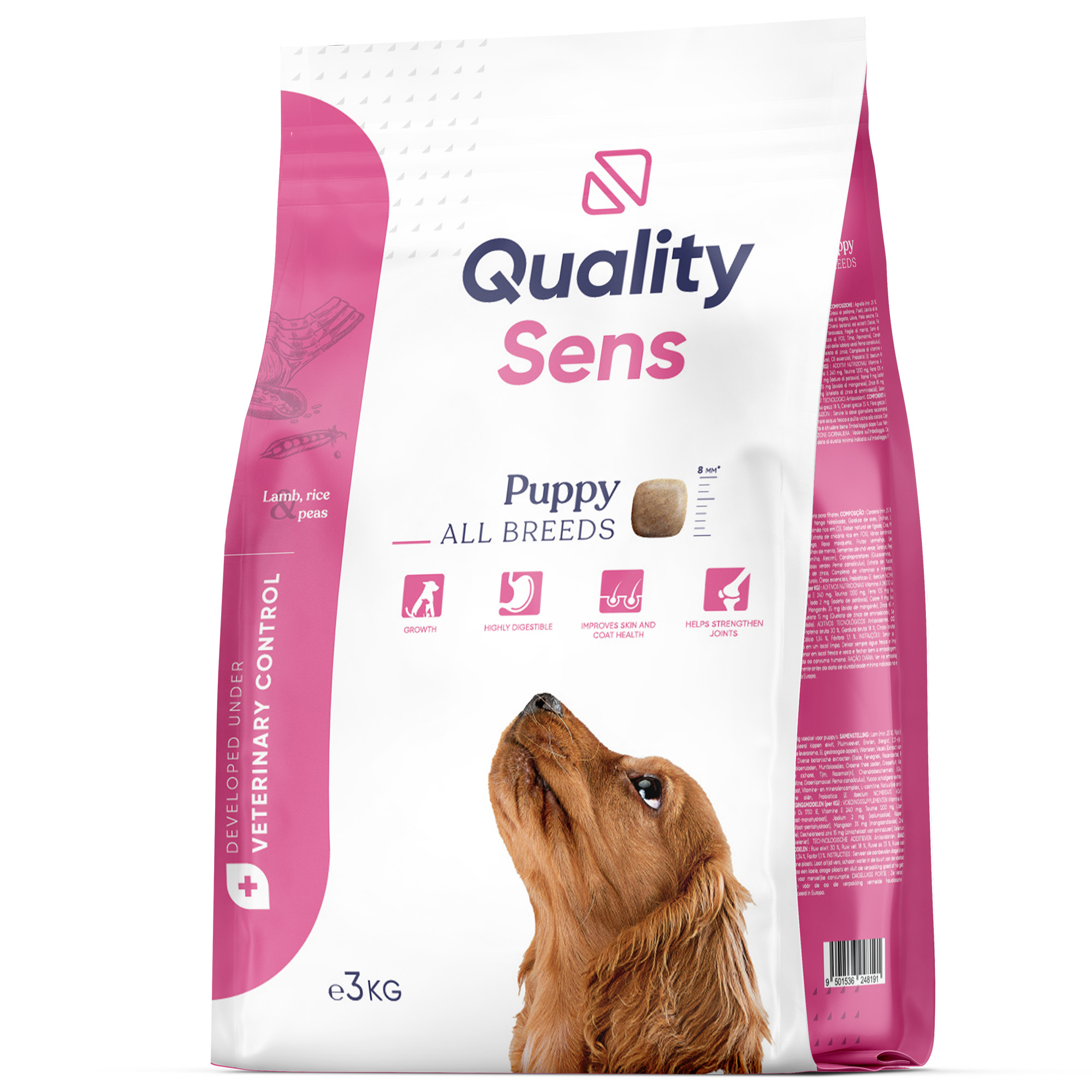 Quality Sens Puppy agneau et riz pour chiot de toute taille