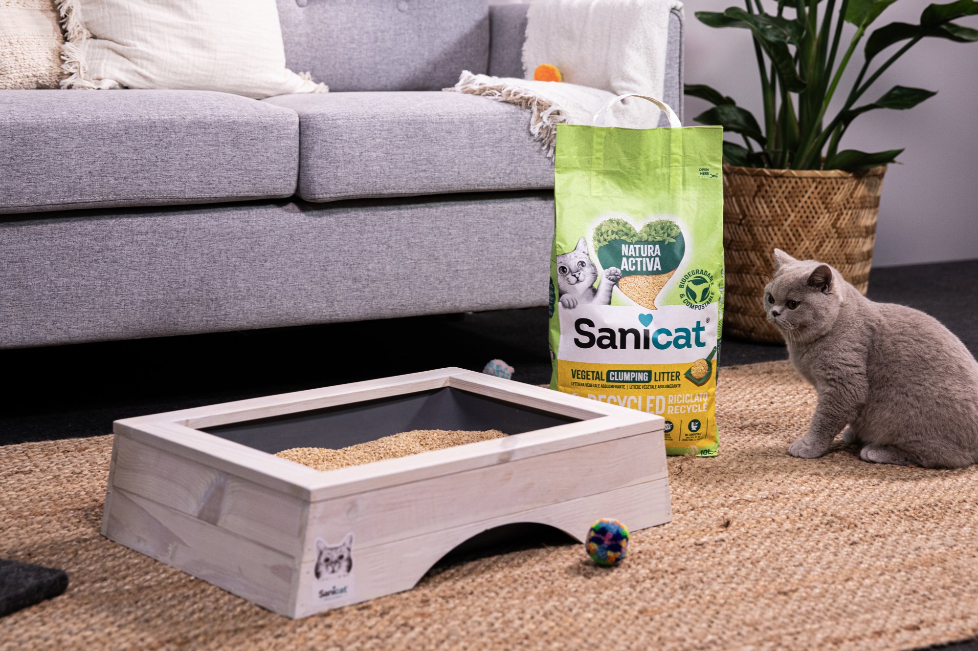 Sanicat - Litière Végétale Agglomérante Natura Activa Recycled