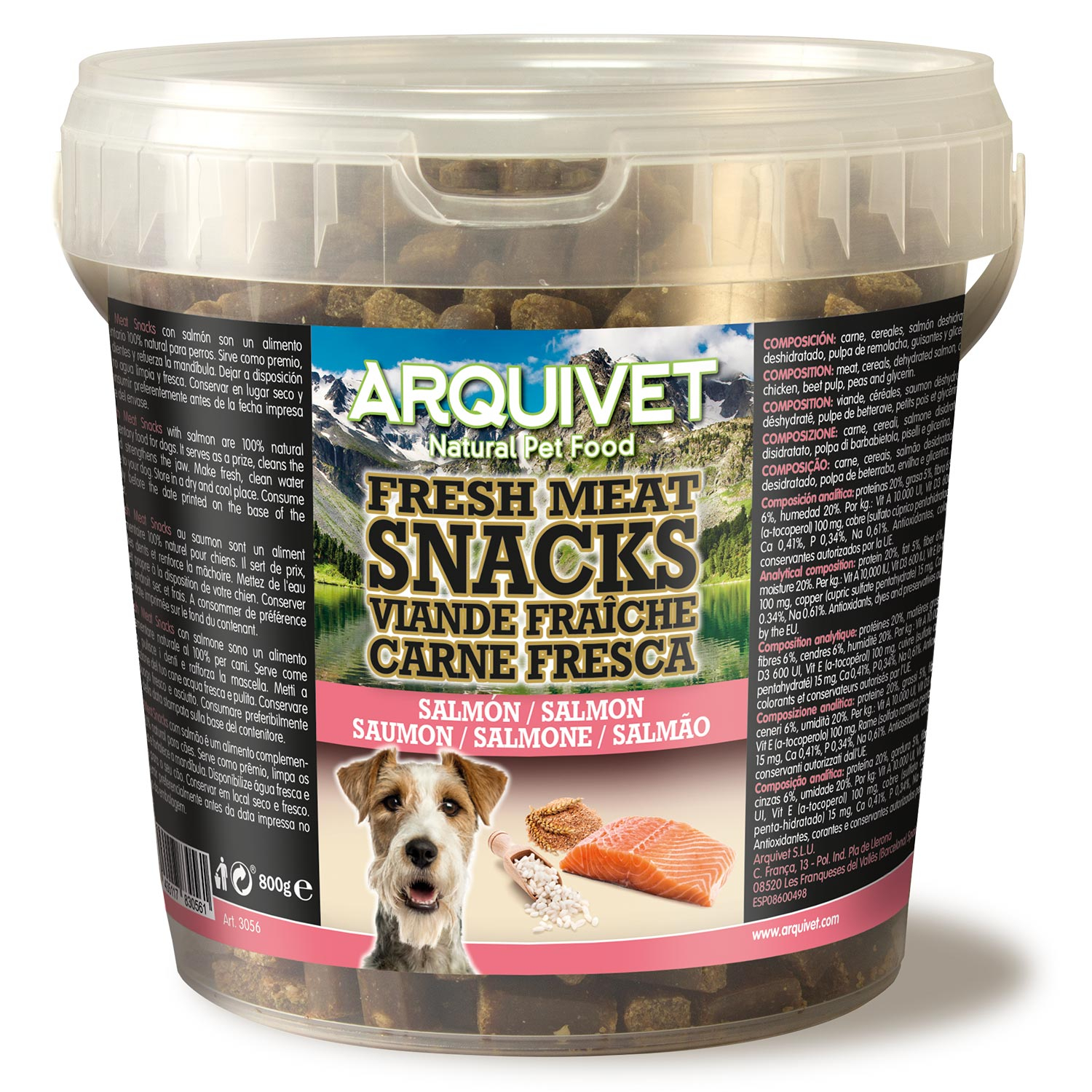 ARQUIVET Snacks de salmón fresco para perros adultos